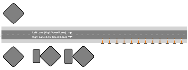 Traffic Control Plans - Shoulder Closure - Equipment Storage